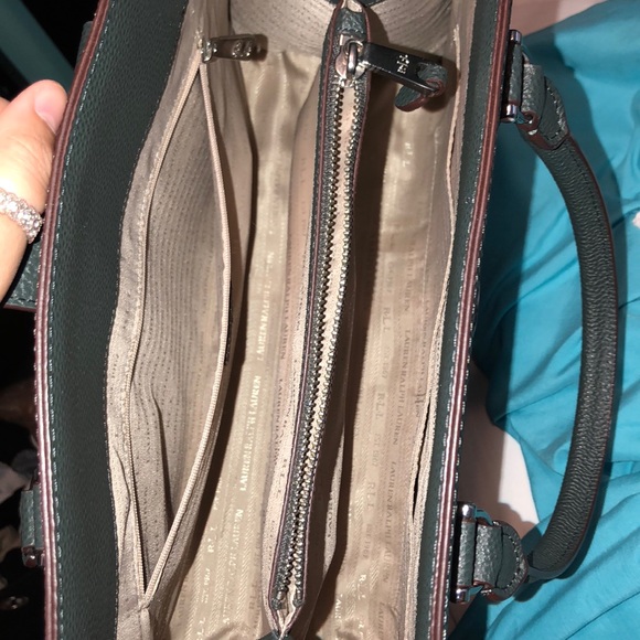 Ralph Lauren purse & matching wallet-hunter green